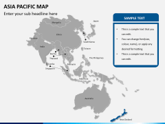 Asia - pacific map PPT slide 10