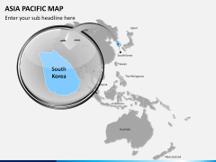 Asia - pacific map PPT slide 11