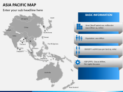 Asia - pacific map PPT slide 13