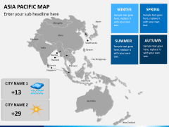 Asia - pacific map PPT slide 14