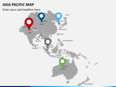 Asia - pacific map PPT slide 4