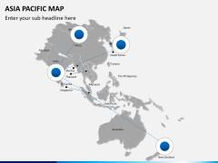 Asia - pacific map PPT slide 5