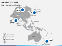 Asia - pacific map PPT slide 6