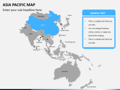 Asia - pacific map PPT slide 7