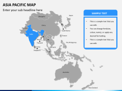 Asia - pacific map PPT slide 8