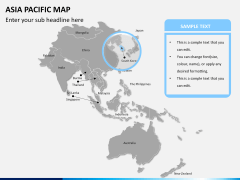 Asia - pacific map PPT slide 9