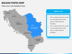 Balkan states map PPT slide 10