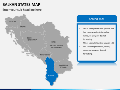 Balkan states map PPT slide 12