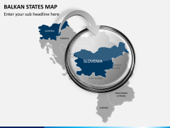 Balkan states map PPT slide 13
