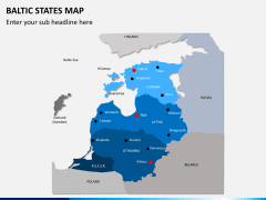 Baltic states map PPT slide 1