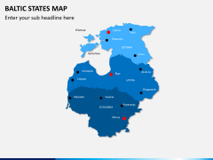 Baltic states map PPT slide 2