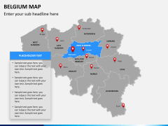 Belgium map PPT slide 12
