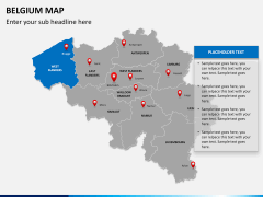 Belgium map PPT slide 13