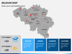 Belgium map PPT slide 18