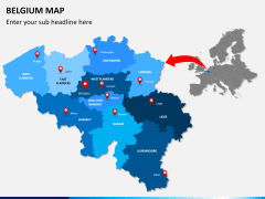 Belgium map PPT slide 3