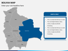 Bolivia map PPT slide 9