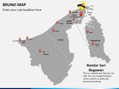 Brunei Map PPT slide 17