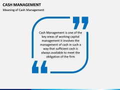 Cash Management PPT slide 2