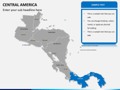 Central america map PPT slide 11