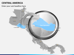 Central america map PPT slide 13