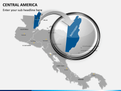 Central america map PPT slide 14