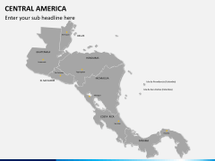 Central america map PPT slide 2