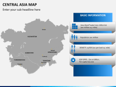 Central Asia Map PPT slide 13