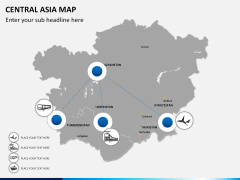 Central Asia Map PPT slide 6
