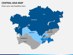 Central Asia Map PPT slide 9