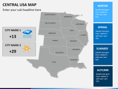 Central usa map PPT slide 16