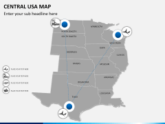 Central usa map PPT slide 8