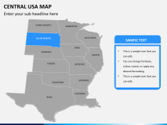 Central usa map PPT slide 9