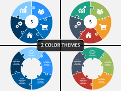 Circle puzzle PPT cover slide