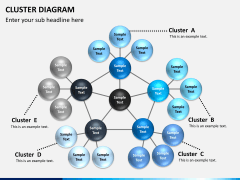 Cluster diagram PPT slide 1