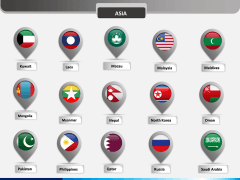 Country flag pins - type 2 PPT slide 2