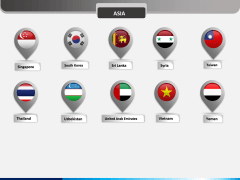 Country flag pins - type 2 PPT slide 3