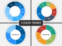 Donut chart PPT cover slide 