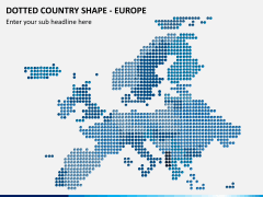 Dotted europe map PPT slide