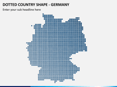 Dotted germany map PPT slide 
