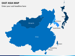 East asia map PPT slide 1