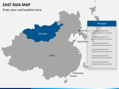 East asia map PPT slide 10