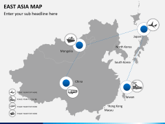 East asia map PPT slide 9
