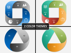 Folded circles PPT cover slide