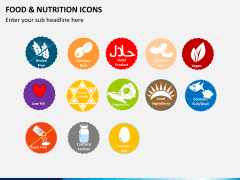 Food nutrition icons PPT slide 7