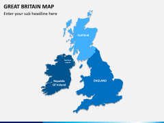Great britain map PPT slide 1