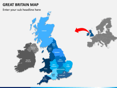 Great britain map PPT slide 2