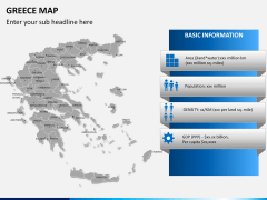 Greece map PPT slide 13