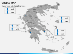 Greece map PPT slide 14