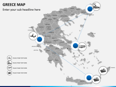 Greece map PPT slide 2