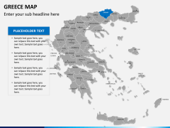 Greece map PPT slide 7